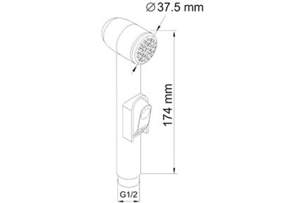 Гигиенический душ Wasserkraft A04156 шланг 100 см хром,  в современном стиле
