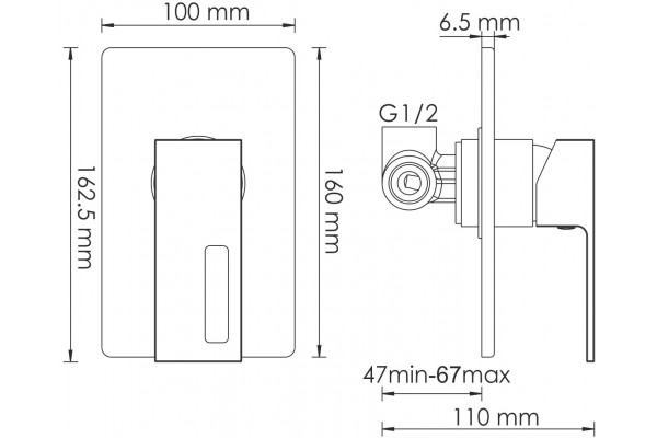 Гигиенический душ Wasserkraft A15157 шланг 120 см хром,  в современном стиле