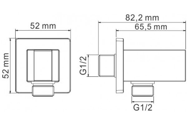 Гигиенический душ Wasserkraft A106157 шланг 120 см хром,  в современном стиле
