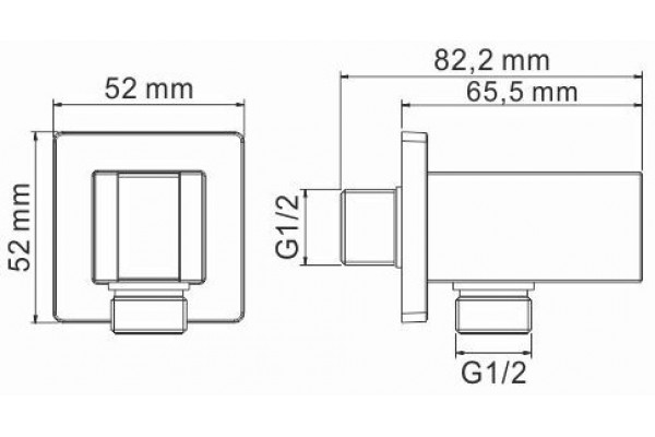 Гигиенический душ Wasserkraft A01652 шланг 150 см бронза,  в стиле hi-tech