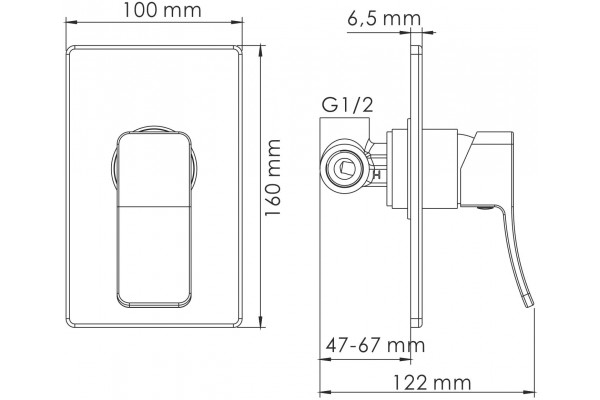 Гигиенический душ Wasserkraft A01652 шланг 150 см бронза,  в стиле hi-tech