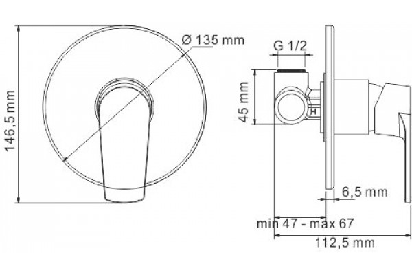 Гигиенический душ Wasserkraft A06157 шланг 120 см хром,  в современном стиле