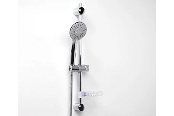 Душевой комплект Wasserkraft Dill 6151 смеситель + душевой гарнитур + шланговое подключение хром,  в современном стиле