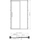 Душевая дверь в нишу Wasserkraft Lopau 32S 05R 120 см, R, раздвижная, стекло прозрачное