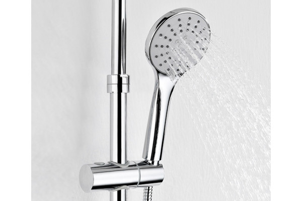 Душевая стойка Wasserkraft A066 хром, штанга 120 см, шланг 150 см