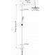 Душевая стойка Wasserkraft A066 хром, штанга 120 см, шланг 150 см