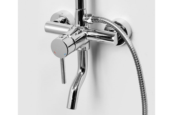 Душевая стойка Wasserkraft A14401 хром, штанга 125 см, шланг 150 см