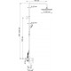 Душевая стойка Wasserkraft A14401 хром, штанга 125 см, шланг 150 см