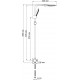 Душевая стойка Wasserkraft A045 штанга 98 см, шланг 150 см, 1 режим