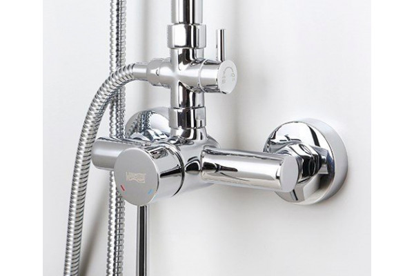 Душевая стойка Wasserkraft A12202 хром, штанга 132.8 см, шланг 150 см