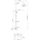 Душевая стойка Wasserkraft A12202 хром, штанга 132.8 см, шланг 150 см