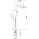 Душевая стойка Wasserkraft A039 штанга 111.6 см, шланг 150 см