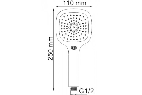 Душевая лейка Wasserkraft A065 хром, 3 режима