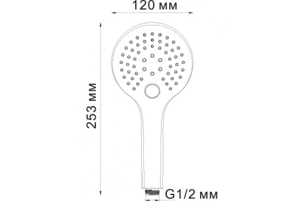 Душевая лейка Wasserkraft A061 хром, 3 режима