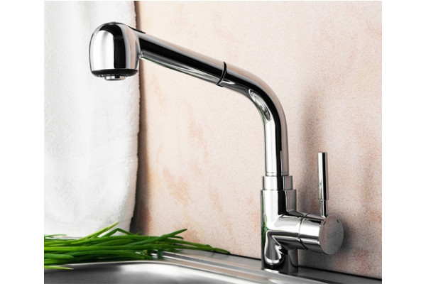 Смеситель Wasserkraft Main 4166 для кухонной мойки однорычажный, хром