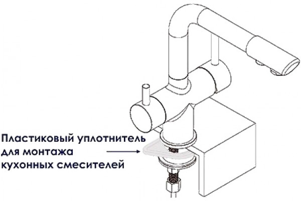 Смеситель Wasserkraft A8027 для кухонной мойки, матовый хром, однорычажный, высота излива 20.8 см
