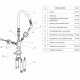 Смеситель Wasserkraft Amper 2907 для кухонной мойки двухвентильный, хром