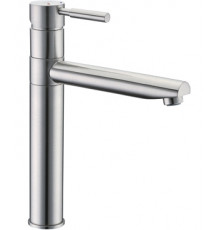 Смеситель Wasserkraft Wern 4207 для кухонной мойки, матовый хром, однорычажный, высота излива 17.7 см