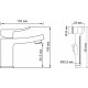Смеситель Wasserkraft Aller 1068 для раковины с гигиеническим душем, однорычажный, хром