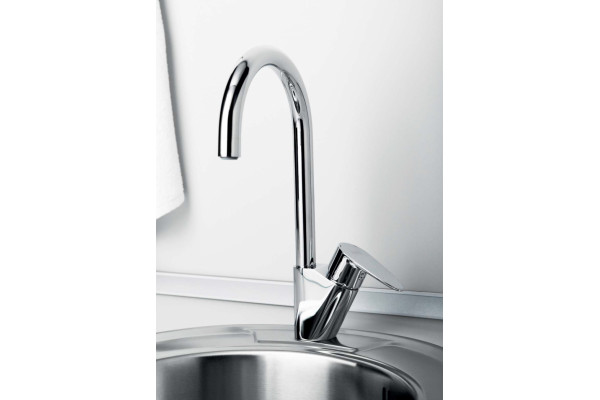 Смеситель Wasserkraft Leine 3507 для кухонной мойки однорычажный, хром