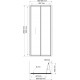 Душевая дверь в нишу Wasserkraft Weser 78F04 90 см складная, стекло прозрачное