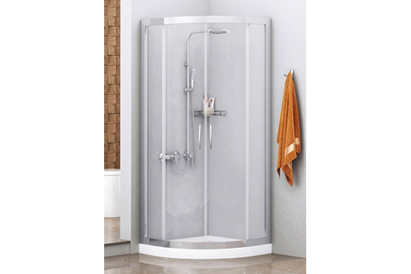 Душевой уголок Wasserkraft Isen 26S00 80x80 см четверть круга, двери раздвижные