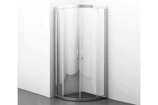 Душевой уголок Wasserkraft Isen 26S00 80x80 см четверть круга, двери раздвижные