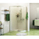 Душевой уголок Wasserkraft Main 41S01 90x90 см четверть круга, двери раздвижные
