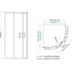 Душевой уголок Wasserkraft Main 41S01 90x90 см четверть круга, двери раздвижные