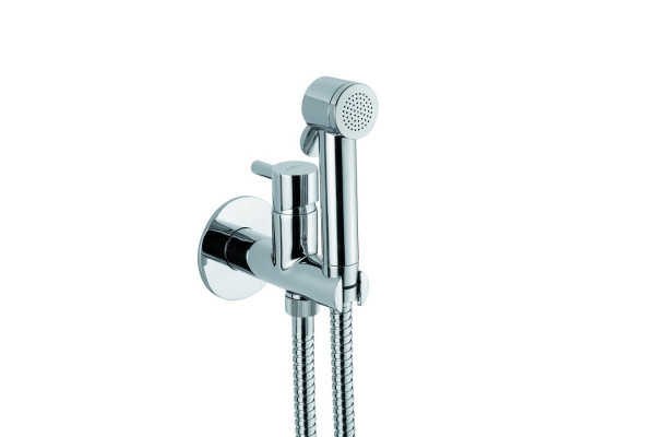 Гигиенический душ Webert EL870303015PVC со смесителем, хром в современном стиле