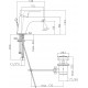 Смеситель Webert Sax Evolution SE830102560 для раковины, чёрный, однорычажный, черный