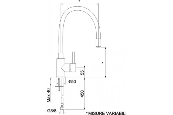 Смеситель Webert Viper VP920602744 для кухонной мойки, белый, хром, однорычажный