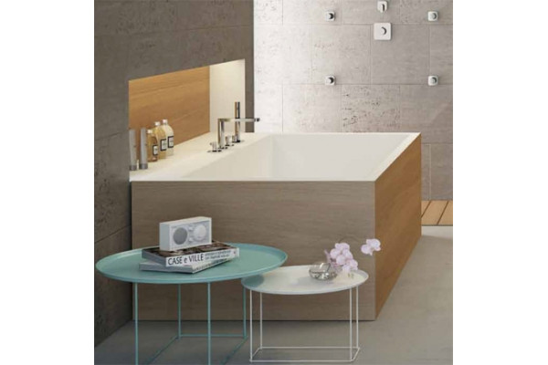 Смеситель Webert Living LV730401015 хром, на борт ванны, двухвентильный, длина излива 16.1 см