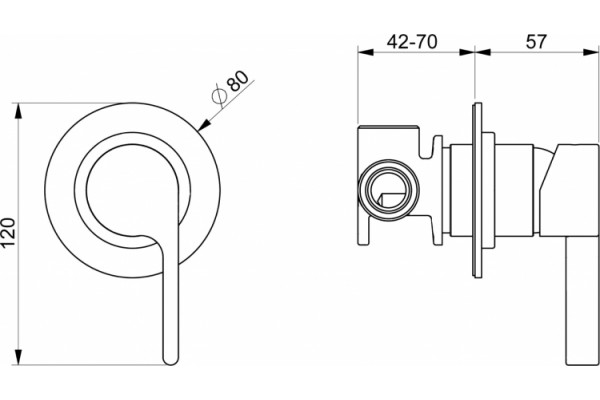 Смеситель Webert DoReMi DR880101015 С ВНУТРЕННЕЙ ЧАСТЬЮ, хром, однорычажный