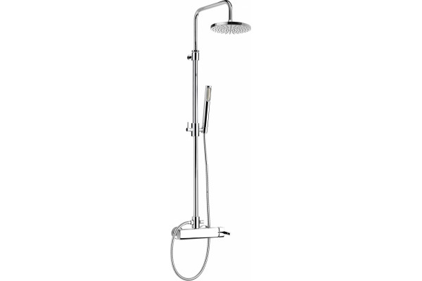 Душевая стойка Webert Azeta AZ870105015PVC хром штанга 137.2 см, шланг 150 см