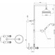 Душевая стойка Webert Karenina KA760405065 бронза штанга 141 см, шланг 150 см
