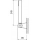 Душевой гарнитур Webert Comfort AC0116015 хром штанга 27 см, шланг 150 см