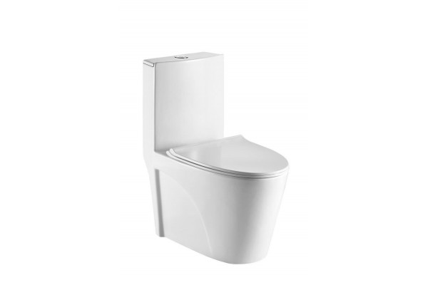 Унитаз-моноблок WeltWasser Welzbach 001 GL-WT микролифт белый, овальный, 39x68 см