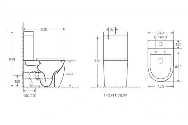 Унитаз-компакт WeltWasser Merzbach 001 GL-WT микролифт белый, овальный, 34x62 см