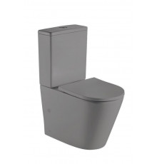 Унитаз-компакт WeltWasser Salzbach 001 MT-GR микролифт серый, овальный, 36x60.5 см