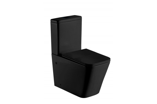 Унитаз-компакт WeltWasser Gelbach 001 MT-BL микролифт черный, прямоугольный, 37.5x67.5 см