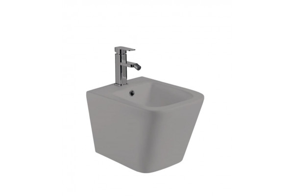 Подвесное биде WeltWasser Gelbach 005 MT-GR матовый цвет серый, прямоугольное, 34.5x48.5 см