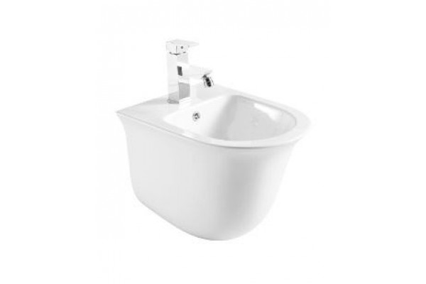 Подвесное биде WeltWasser Telbach 005 MT-WT матовый цвет белый, овальное, 34.5x48.5 см