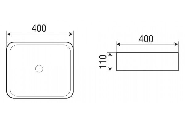 Накладная раковина WeltWasser Elbach 2179 MB квадратная, цвет черный
