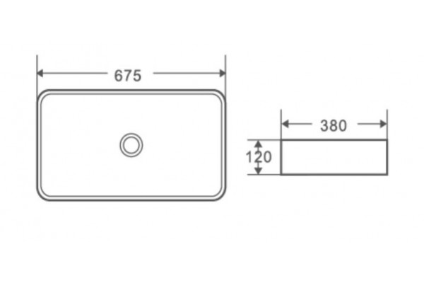 Накладная раковина WeltWasser Elbach 2250 MB прямоугольная, цвет черный
