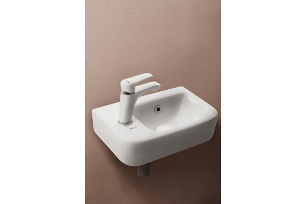 Раковина WeltWasser Aisbach 10100 L прямоугольная, цвет белый, с переливом
