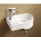 Раковина WeltWasser Aisbach 5014L полукруглая, цвет белый, с переливом