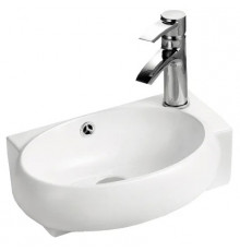 Раковина WeltWasser Aisbach 5011R полукруглая, цвет белый, с переливом