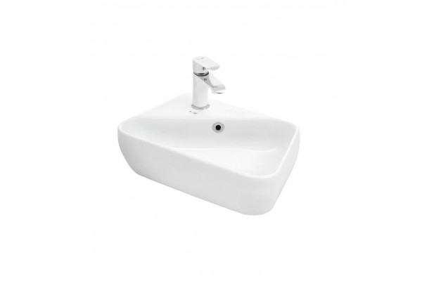 Раковина WeltWasser Aisbach 5096 L прямоугольная, цвет белый, с переливом