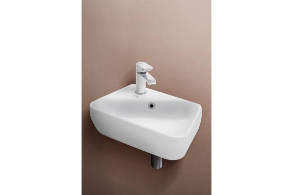 Раковина WeltWasser Aisbach 5096 L прямоугольная, цвет белый, с переливом